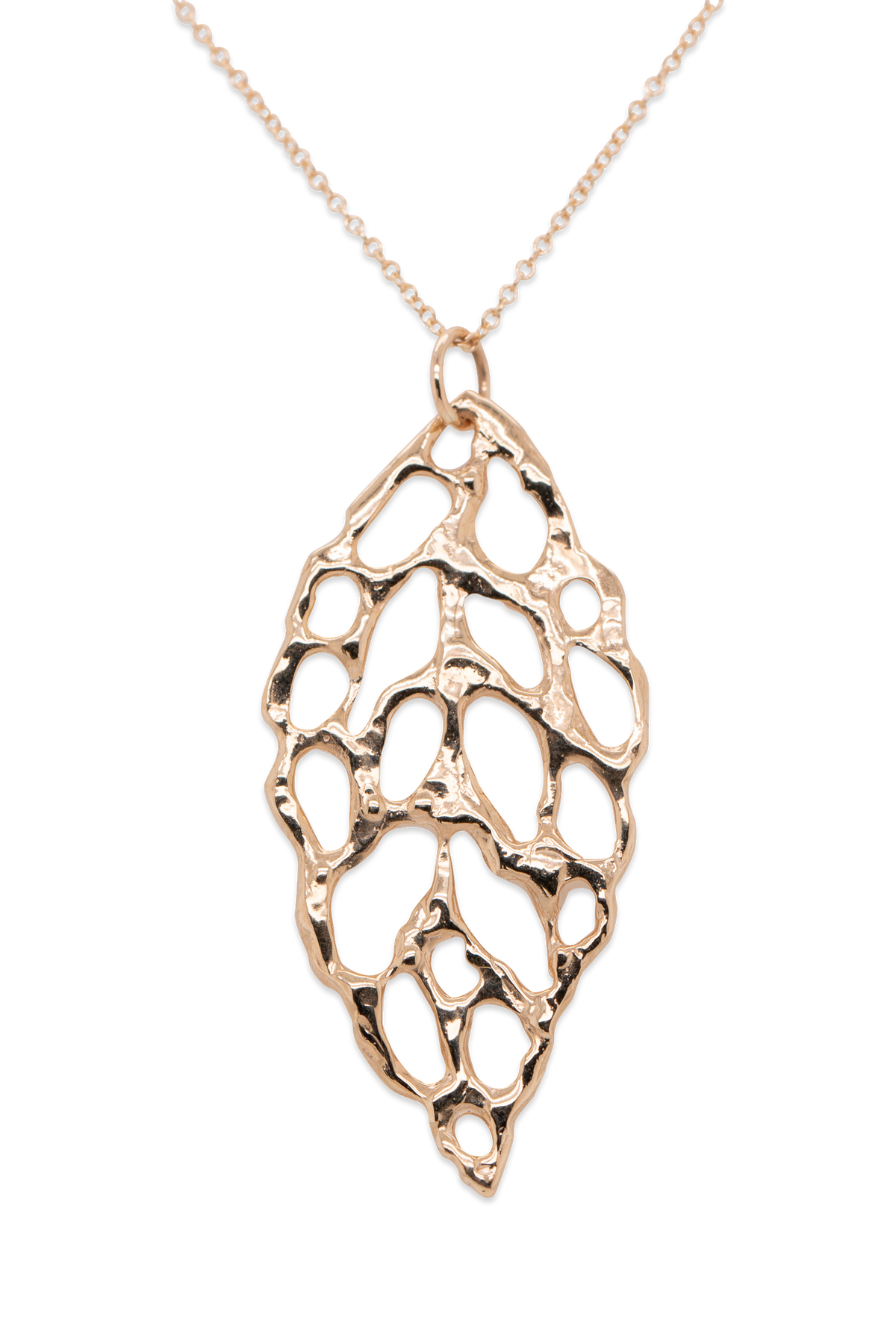 Lace ~ Large Pendant 14K Gold - Alexandra Mosher Studio Jewellery Bermuda Fine