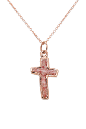 Splash ~ Cross 14K Gold Pendant - Alexandra Mosher Studio Jewellery Bermuda Fine