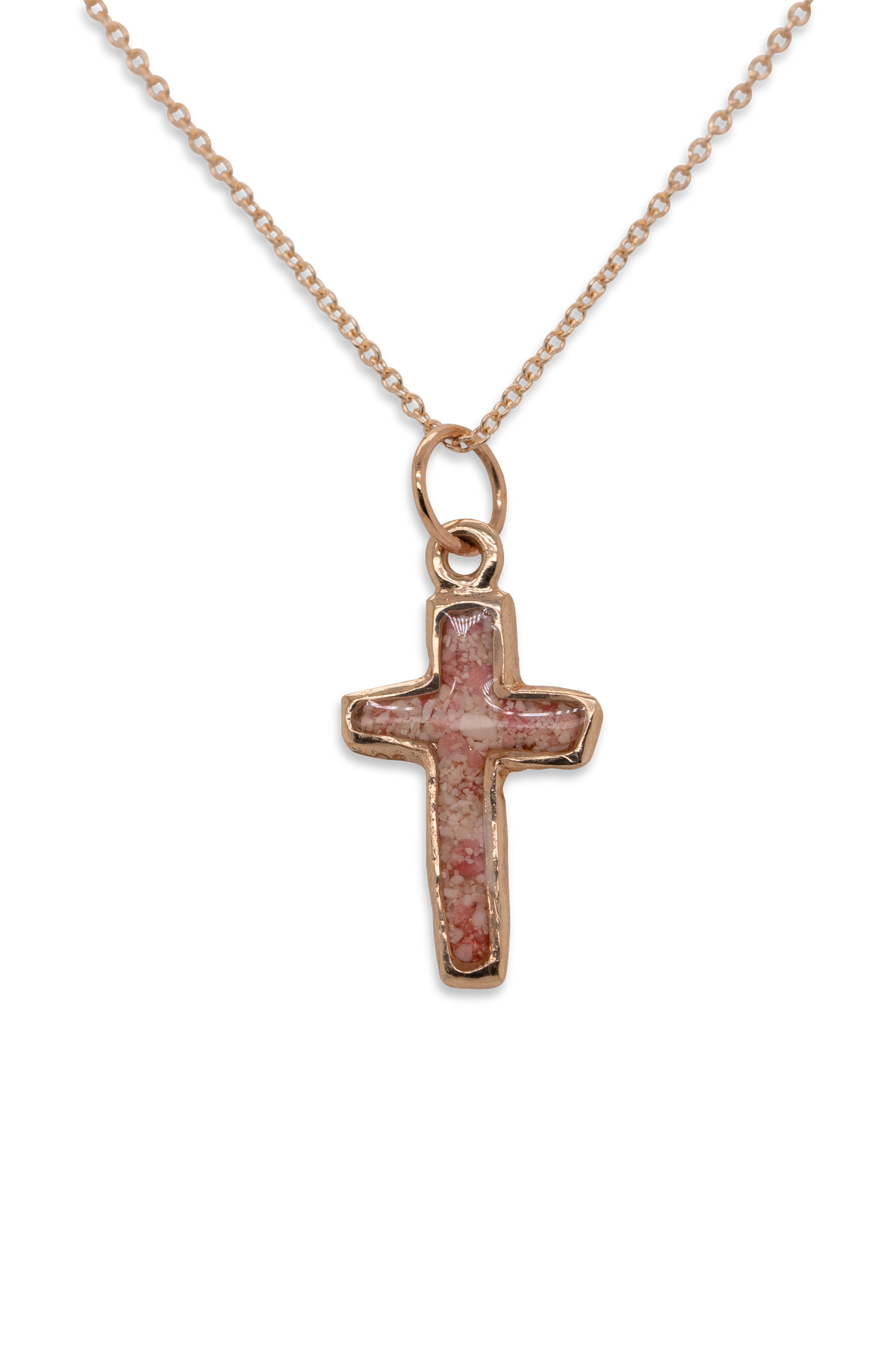 Splash ~ Cross 14K Gold Pendant - Alexandra Mosher Studio Jewellery Bermuda Fine