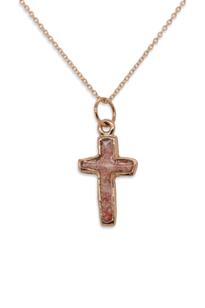 Splash ~ Cross 14K Gold Pendant - Alexandra Mosher Studio Jewellery Bermuda Fine