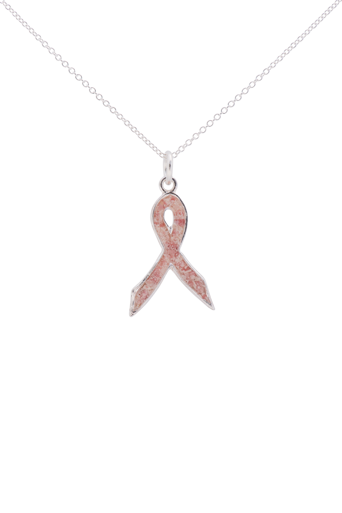 Splash ~ Breast Cancer Ribbon Pendant - Alexandra Mosher Studio Jewellery Bermuda Fine