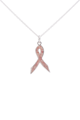 Splash ~ Breast Cancer Ribbon Pendant - Alexandra Mosher Studio Jewellery Bermuda Fine