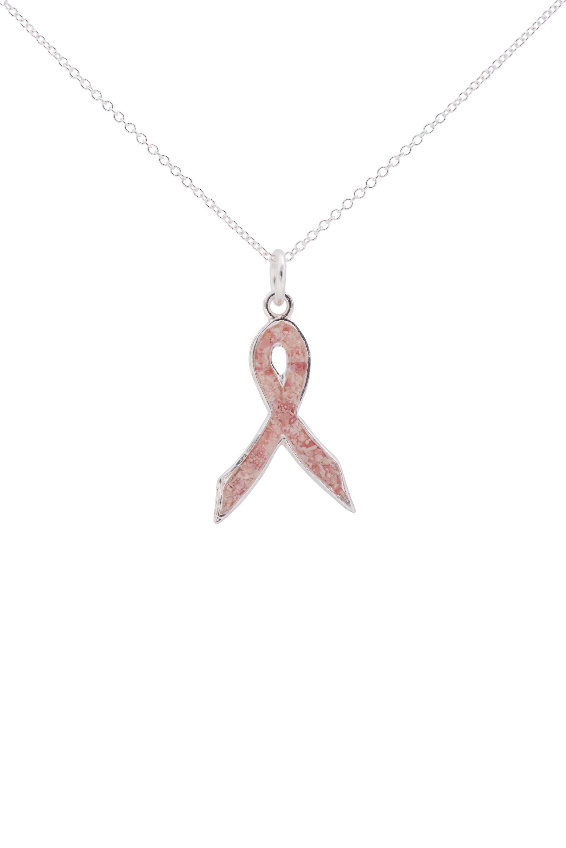 Splash ~ Breast Cancer Ribbon Pendant - Alexandra Mosher Studio Jewellery Bermuda Fine