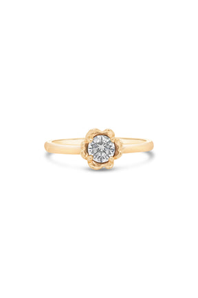 Barnacles ~ 5mm 14k Gold Diamond Ring
