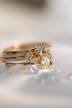 Barnacles ~ 2.5mm 14k Gold Birthstone Ring
