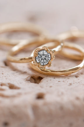 Barnacles ~ 5mm 14k Gold Diamond Ring