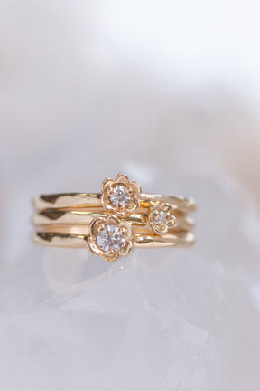 Barnacles ~ 2.5mm 14k Gold Diamond Ring