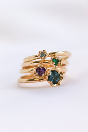 Barnacles ~ 1.75mm Gold Birthstone Ring