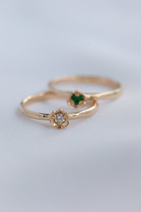 Barnacles ~ 2.5mm 14k Gold Diamond Ring