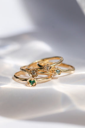 Barnacles ~ 1.75mm 14k Gold Birthstone Ring