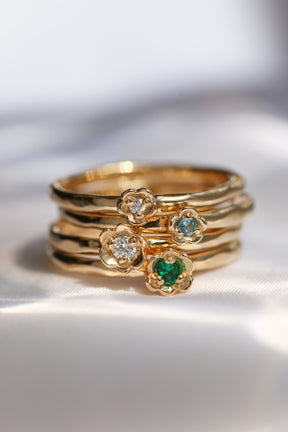 Barnacles ~ 1.75mm 14k Gold Birthstone Ring