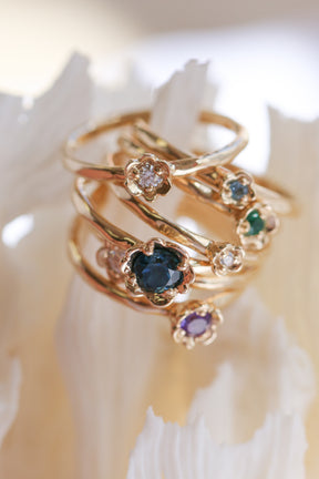 Barnacles ~ 5mm 14k Gold Birthstone Ring