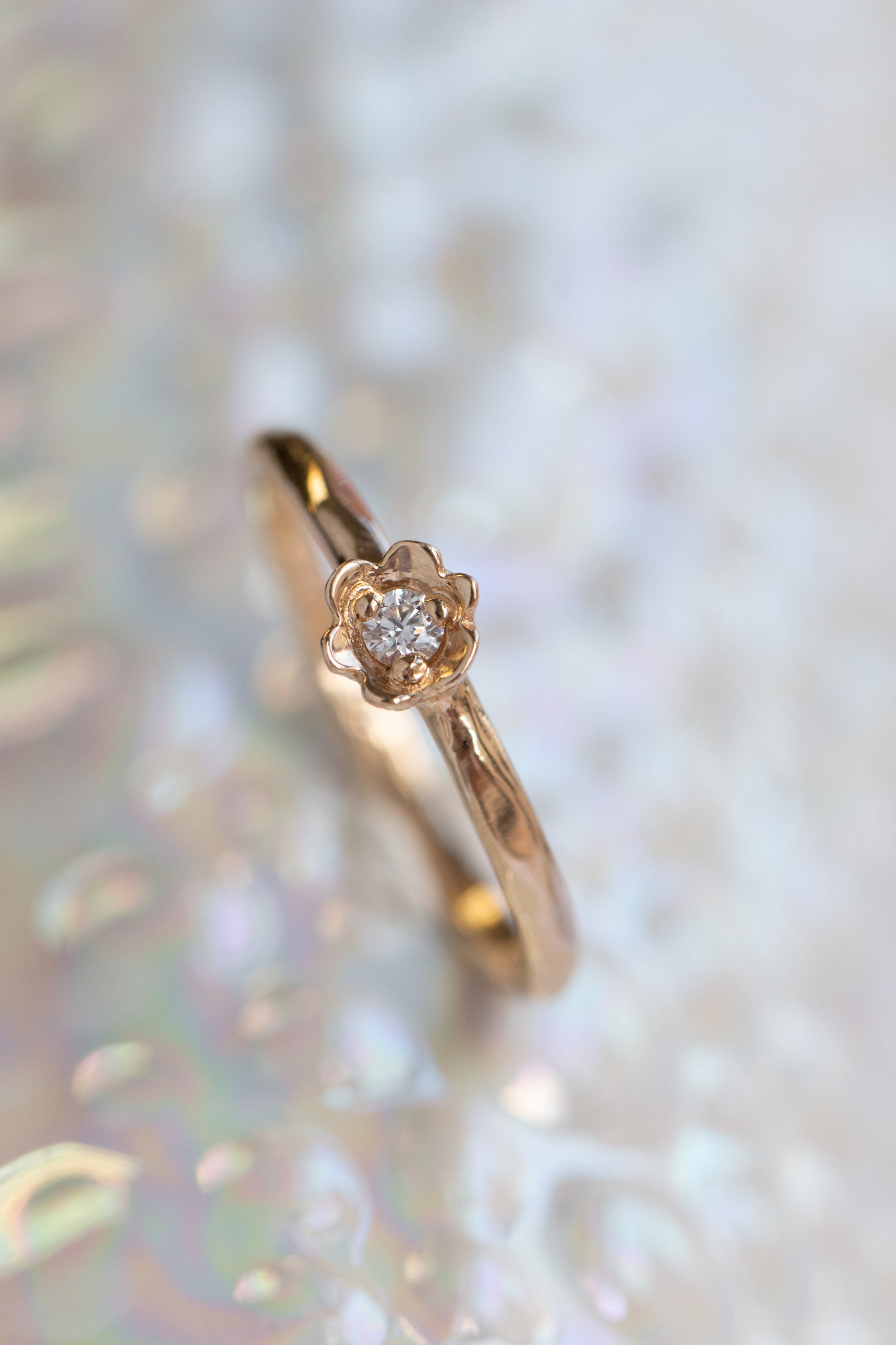 Barnacles ~ 2.5mm Gold Diamond Ring