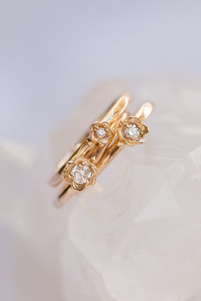 Barnacles ~ 2.5mm 14k Gold Diamond Ring