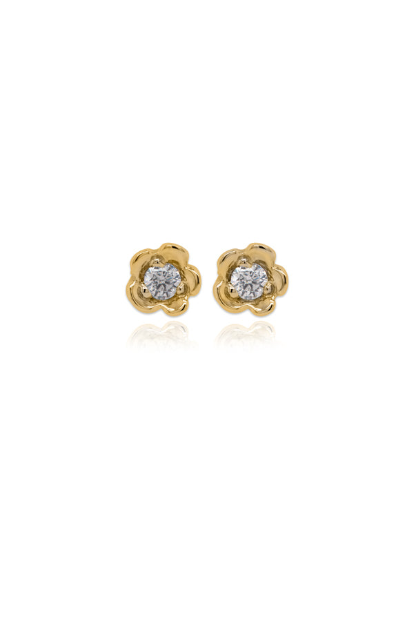 Barnacles ~ 1.75mm Birthstone Gold Stud Earrings