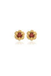 Barnacles ~ 2.5mm Birthstone Gold Stud Earrings