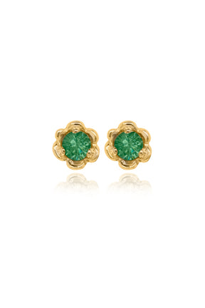 Barnacles ~ 3.5mm Birthstone Gold Stud Earrings