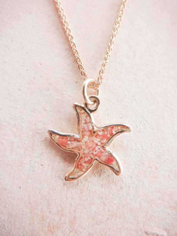 Friends ~ Starfish (Small) Pendant in Gold - Alexandra Mosher Studio Jewellery Bermuda Fine