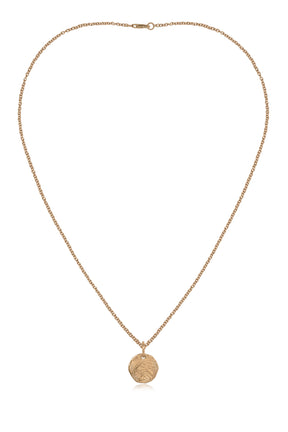Love Letters ~ Round Personalised Monogram Pendant in Gold