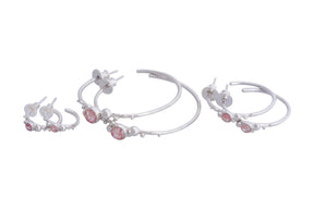 Coral Caviar ~ Small Hoop Earrings - Alexandra Mosher Studio Jewellery Bermuda Fine