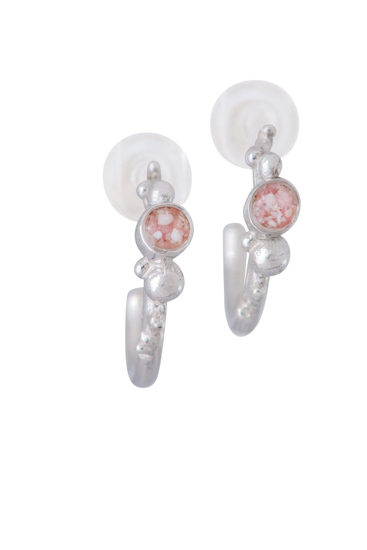 Coral Caviar ~ Small Hoop Earrings - Alexandra Mosher Studio Jewellery Bermuda Fine