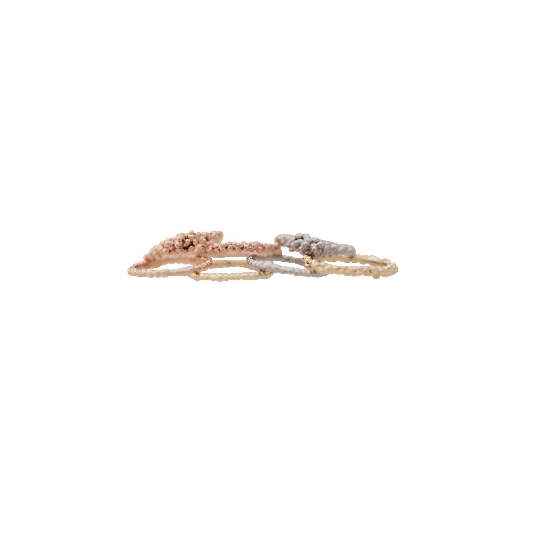 Caviar ~ Half Texture Ring in Gold - Alexandra Mosher Studio Jewellery Bermuda Fine