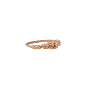 Caviar ~ Half Texture Ring in Gold - Alexandra Mosher Studio Jewellery Bermuda Fine