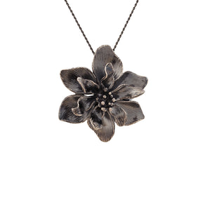 Flora ~ Double Fantasy Flower Pendant - Alexandra Mosher Studio Jewellery Bermuda Fine