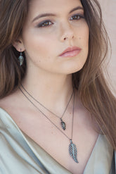 Flora ~ Palm Frond (Small) Earrings - Alexandra Mosher Studio Jewellery Bermuda Fine