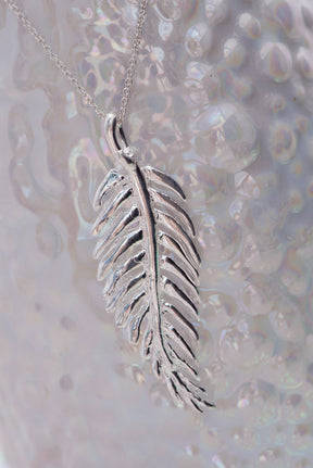 Flora ~ Palm Frond (Large) Pendant - Alexandra Mosher Studio Jewellery Bermuda Fine