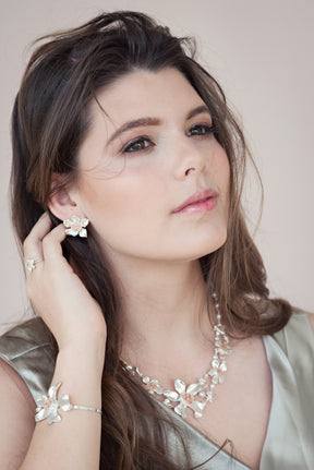 Fera ~ Medium Flower Stud Earrings - Alexandra Mosher Studio Jewellery Bermuda Fine