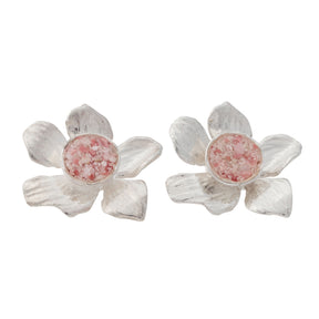 Fera ~ Medium Flower Stud Earrings - Alexandra Mosher Studio Jewellery Bermuda Fine