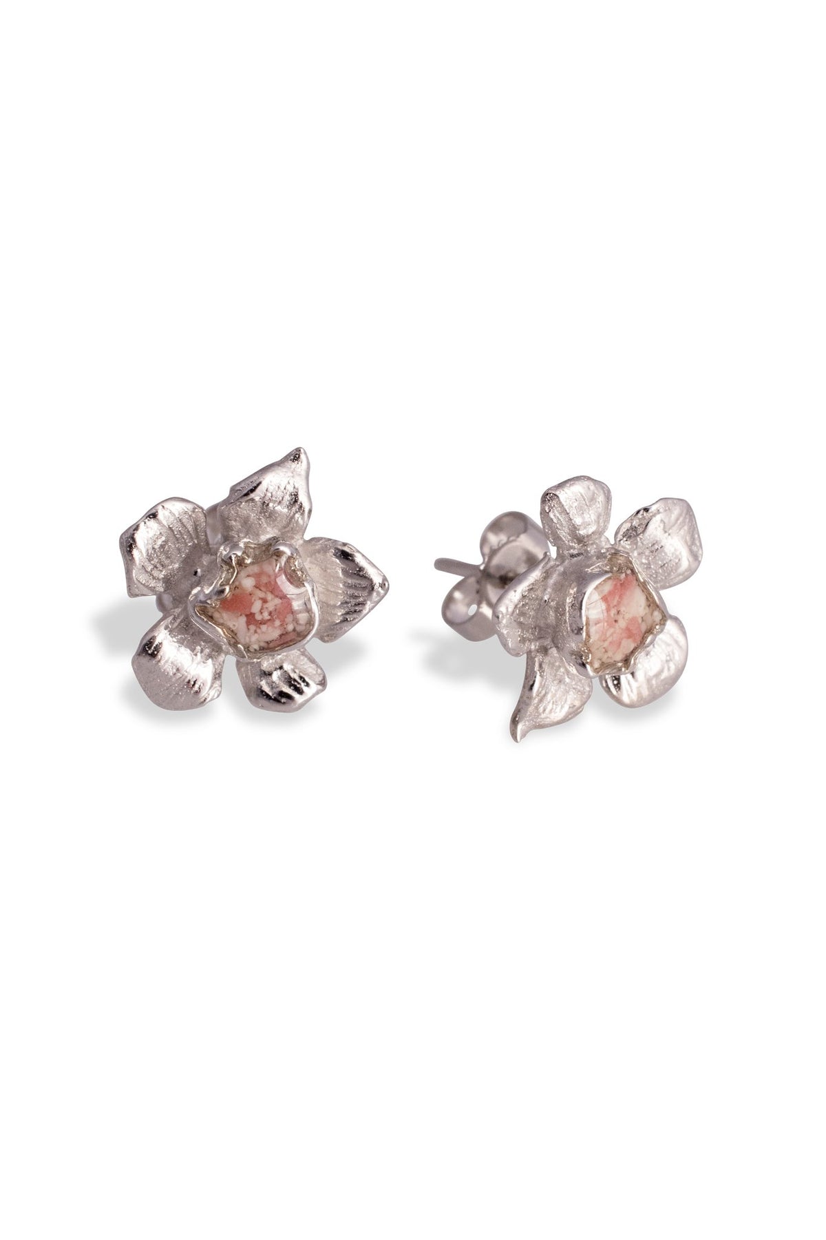 Fera ~ Tiny Flower Stud Earrings in Gold - Alexandra Mosher Studio Jewellery Bermuda Fine