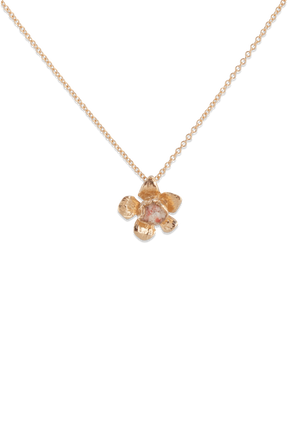 Fera ~ Tiny Flower Pendant in Gold - Alexandra Mosher Studio Jewellery Bermuda Fine