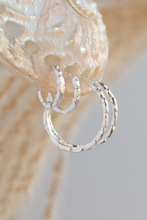 Hoops ~ Coral Small Huggies