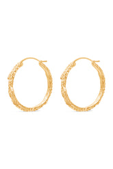 Hoops ~ Cedar Sprig Large in Gold