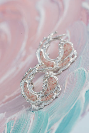 Impasto ~ Breakthrough (Small) Stud Earrings - Alexandra Mosher Studio Jewellery Bermuda Fine