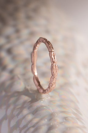 Signature Bands ~ Coral Small Gold Ring