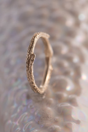 Bermuda Textures ~ Cedar Sprig Gold Ring