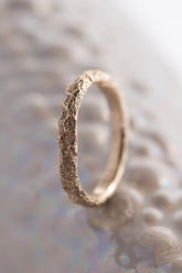 Bermuda Textures ~ Brain Coral Gold Ring