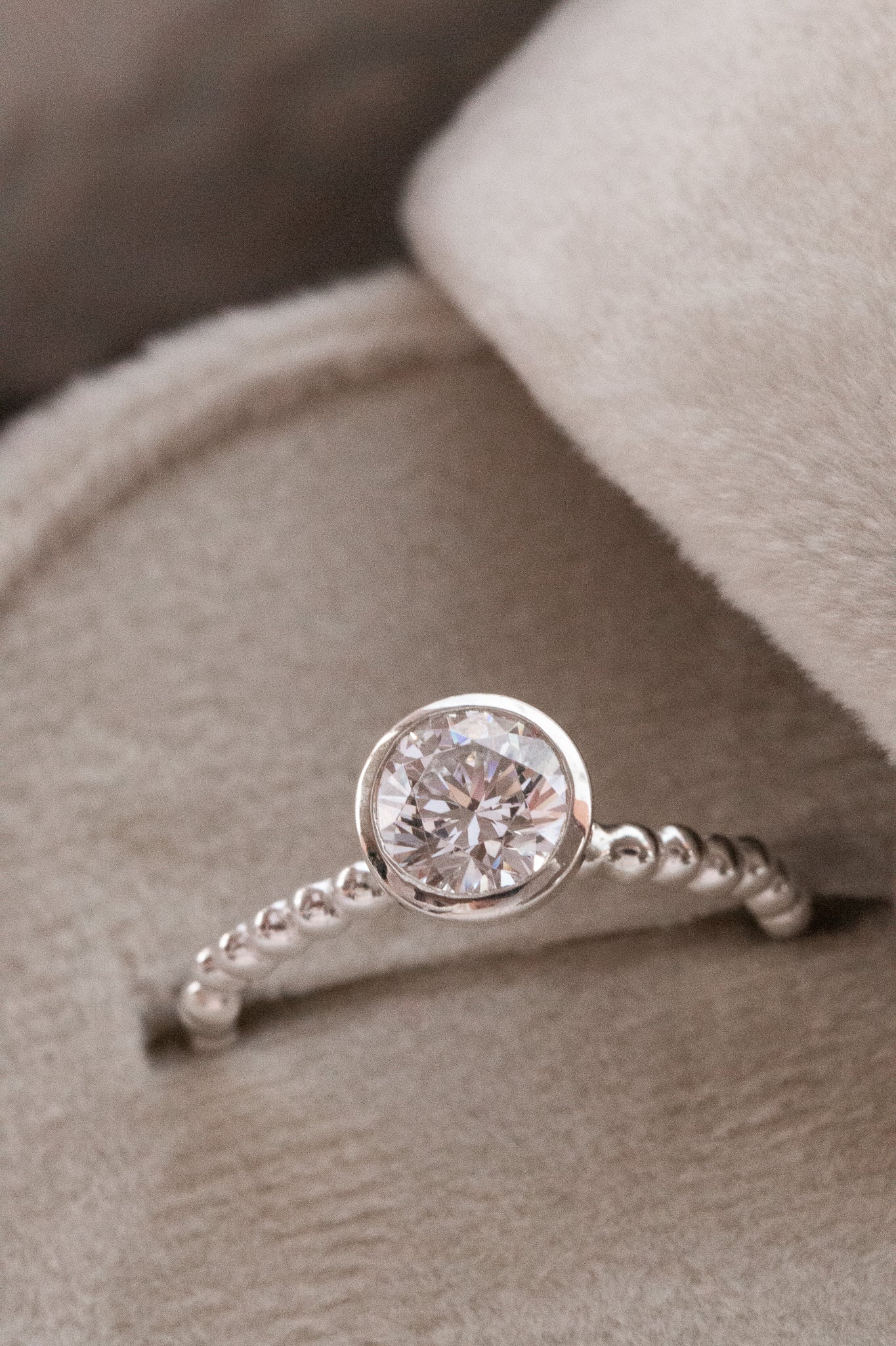 Engagement Rings ~ Caviar Bezel Ring