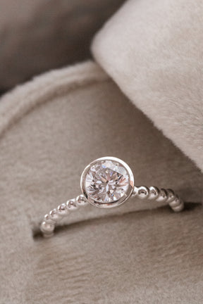 Engagement Rings ~ Caviar Bezel Ring