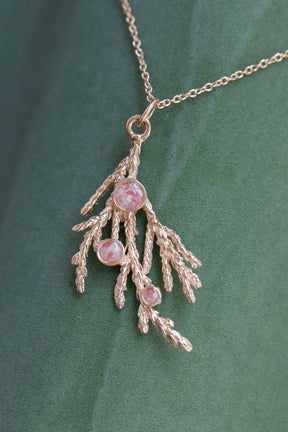 Icons ~ Cedar Sprig Pendant in Gold