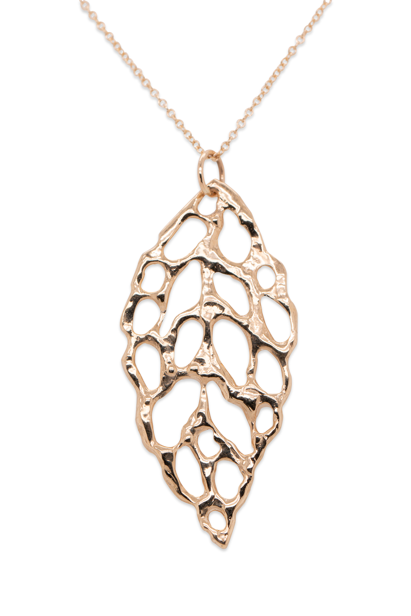 Lace ~ Large Pendant 14K Gold - Alexandra Mosher Studio Jewellery Bermuda Fine