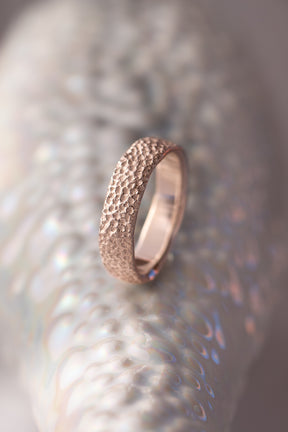 Bermuda Textures ~ Brain Coral (Fine) Gold Ring