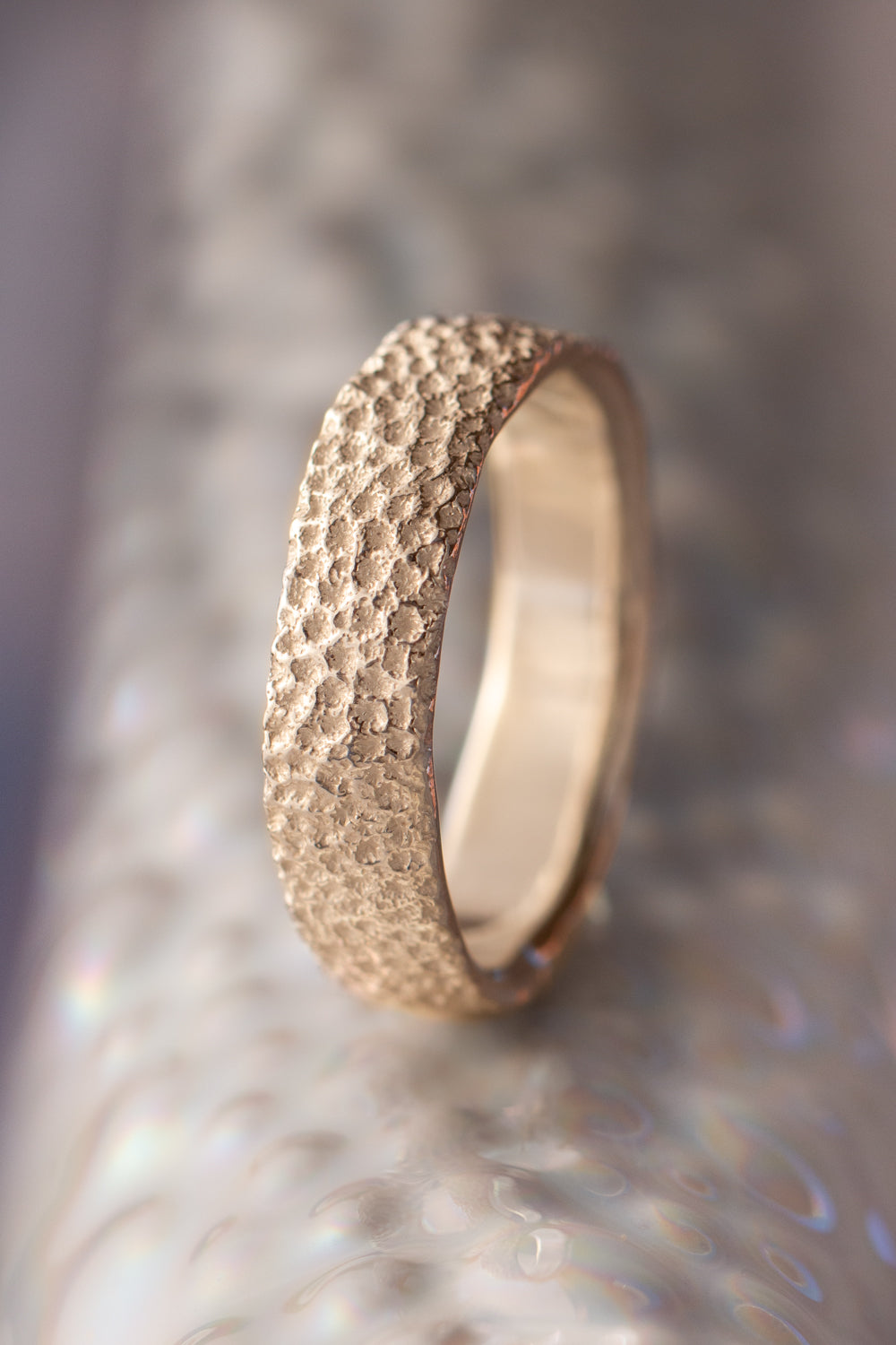 Bermuda Textures ~ Brain Coral (Fine) Gold Ring