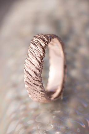 Bermuda Textures ~ Boat Rope Gold Ring