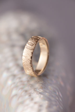 Bermuda Textures ~ Fish Scale Gold Ring