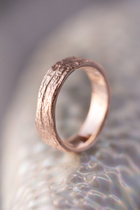 Bermuda Textures ~ Palm Tree Trunk Gold Ring