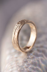 Bermuda Textures ~ Palm Tree Trunk Gold Ring